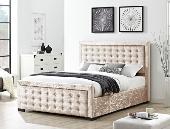 Sasha Double Bed - Taupe