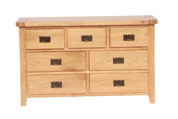 PORTLAND 3 OVER 4 DRAW CHEST - OAK