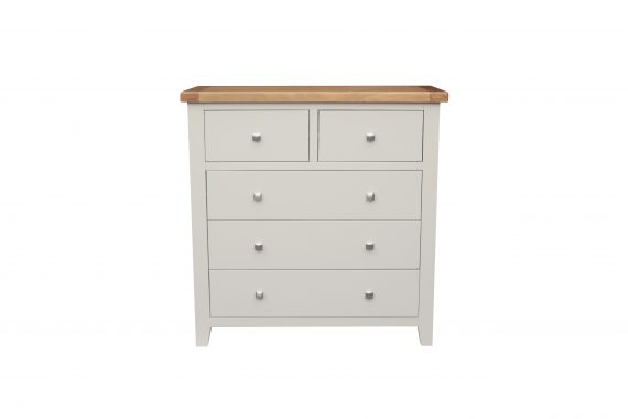 HAMPSHIRE  2 OVER 3 DRAW CHEST - GREY/OAK