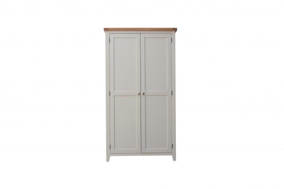 HAMPSHIRE LADIES DOUBLE WARDROBE - GREY/OAK HAMPSHIRE LADIES DOUBLE WARDROBE - GREY/OAK