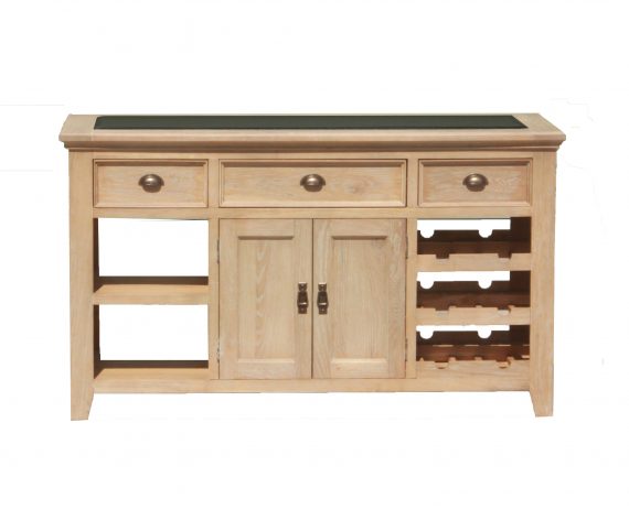PORTLAND 3 DRAW KITCHEN ISLAND - OAK PORTLAND 3 DRAW KITCHEN ISLAND - OAK