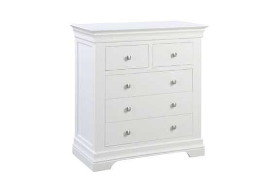 CAMBRIDGE 2 OVER 3 DRAWER CHEST - WHITE