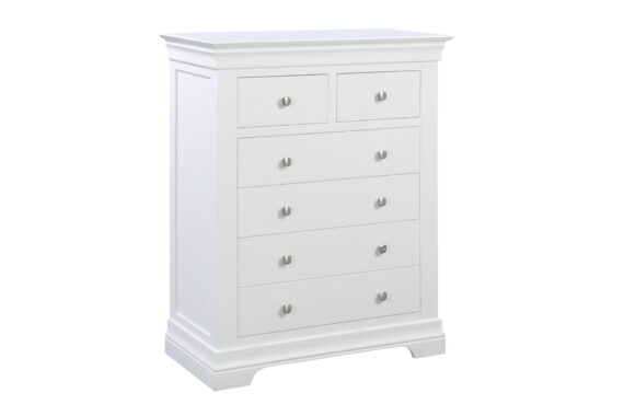 CAMBRIDGE 2 OVER 4 DRAWER CHEST - WHITE CAMBRIDGE 2 OVER 4 DRAWER CHEST - WHITE
